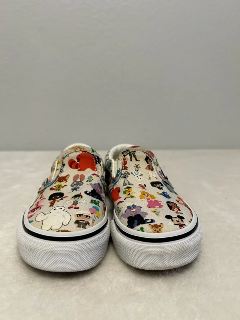 Vans Kids Disney 100 Year Anniversary White Slip-On Sneakers. - Picture 6 of 8